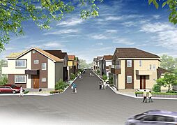 【完成イメージ】落ち着いた住環境と利便性を兼ね備えた街並、新生活が充実するよう街づくりをしていきます。
