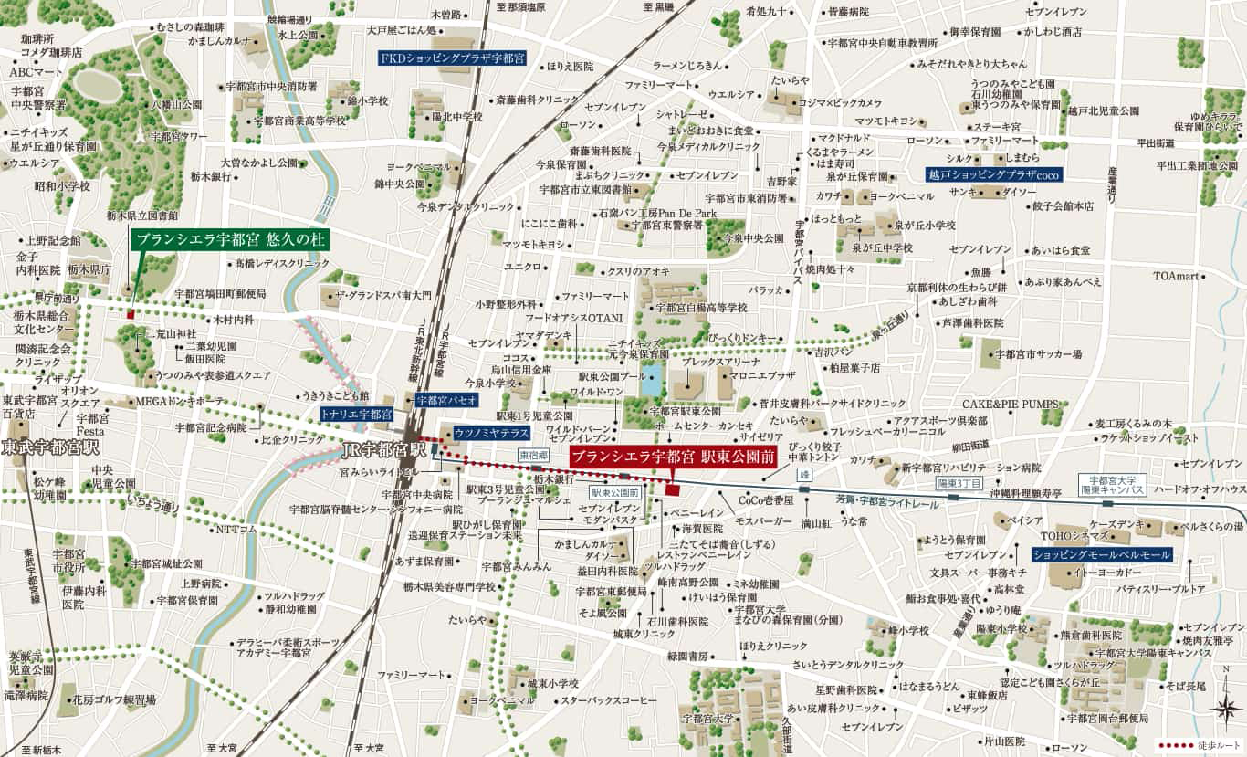 ブランシエラ宇都宮 駅東公園前：案内図