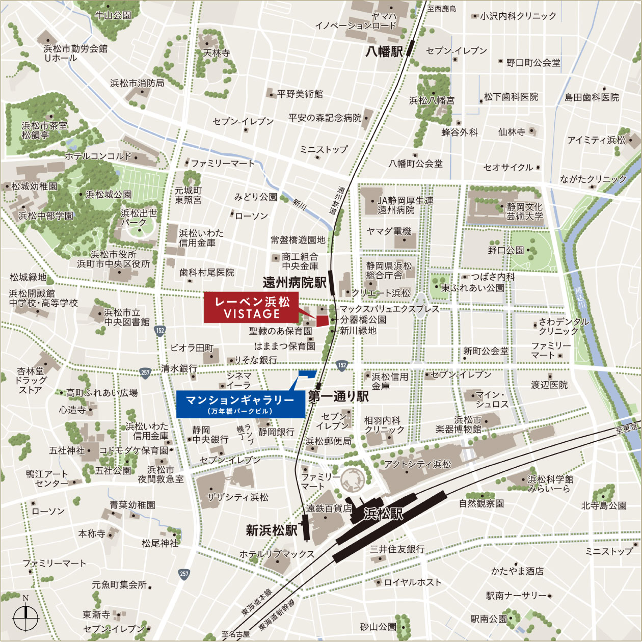 レーベン浜松VISTAGE：案内図