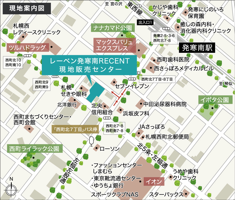 レーベン発寒南 RECENT：案内図
