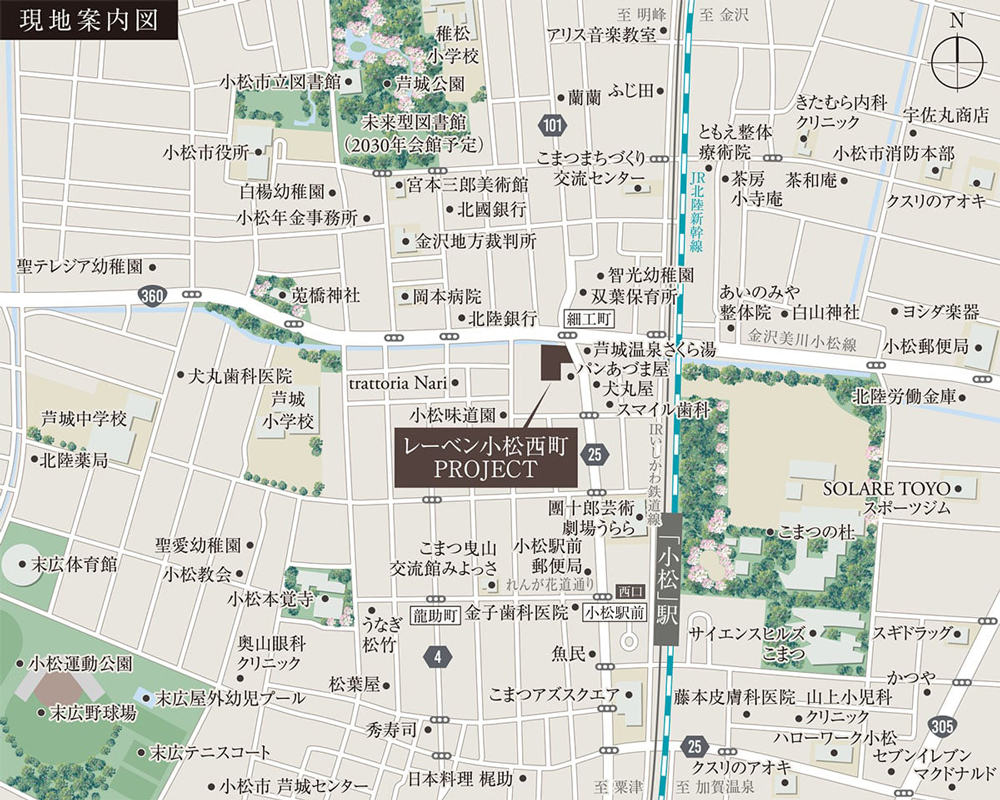 レーベン小松西町PROJECT：案内図