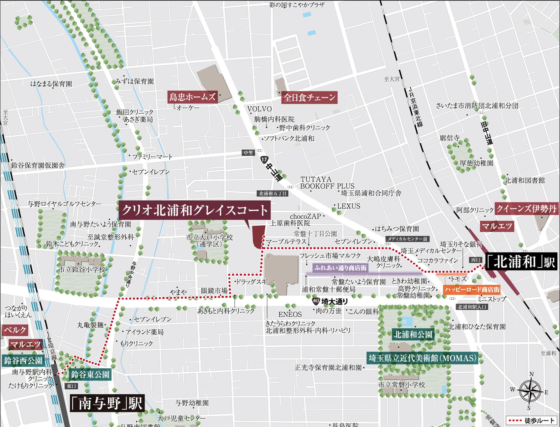 クリオ北浦和グレイスコート：案内図