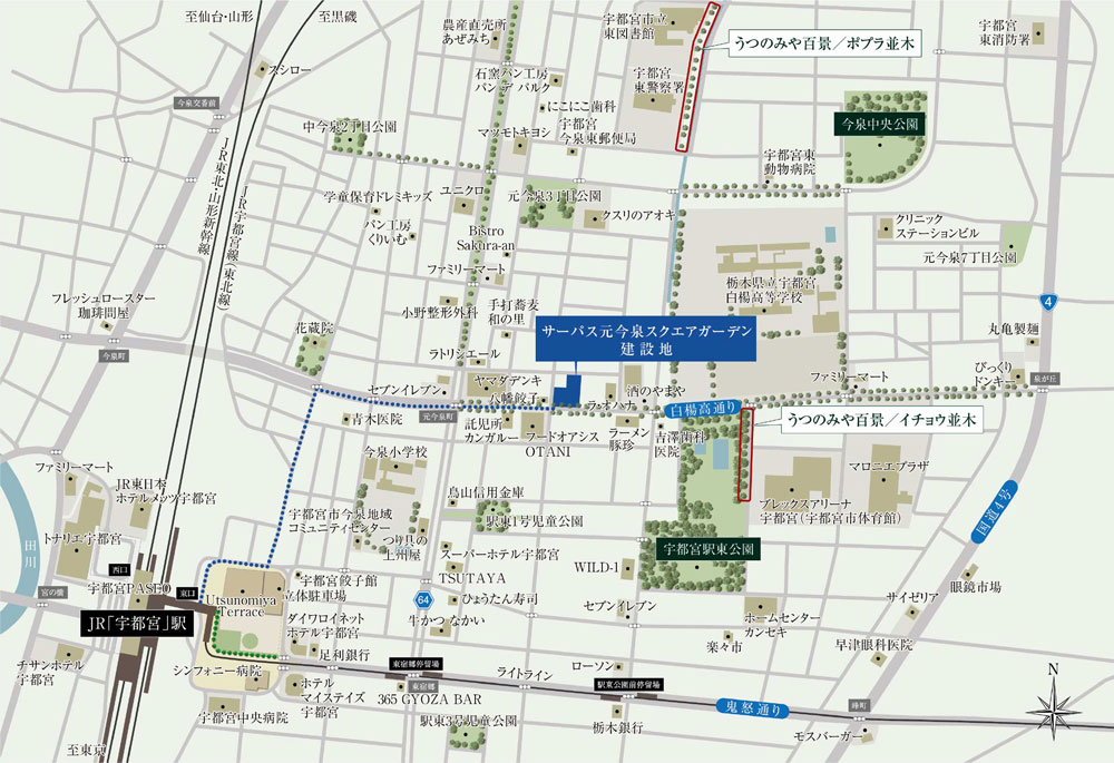 サーパス元今泉スクエアガーデン：案内図