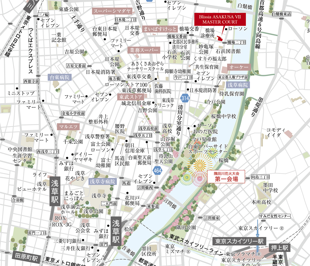 ブリシア浅草VIIマスターコート：案内図