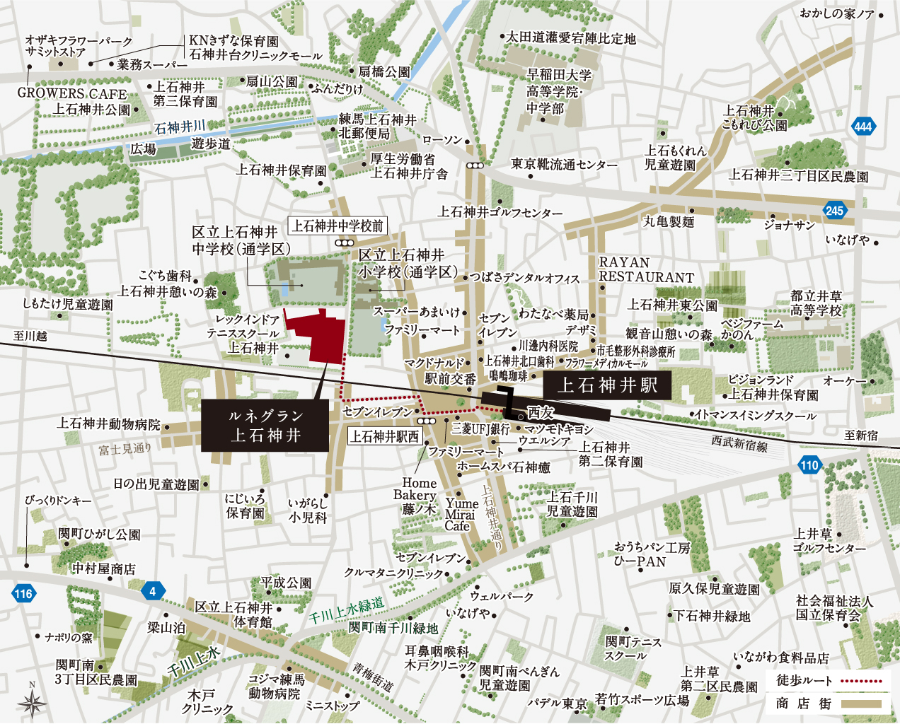 ルネグラン上石神井：案内図