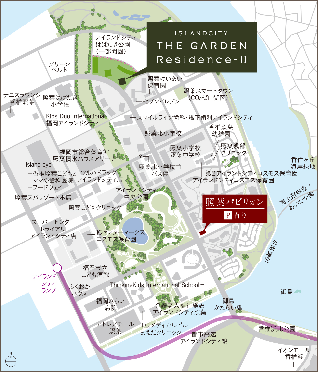 ISLANDCITY THE GARDEN Residence-II：モデルルーム地図