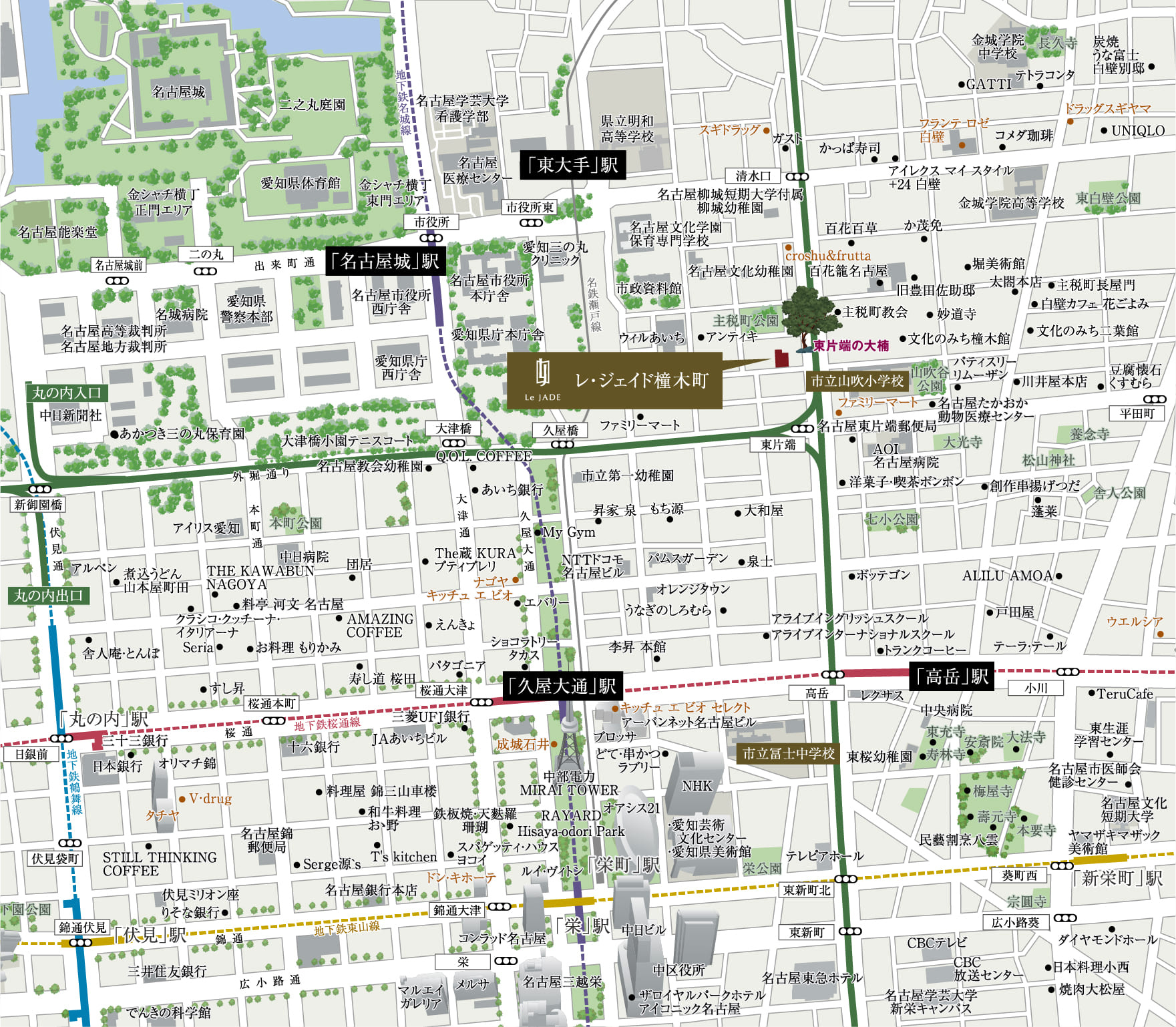 レ・ジェイド橦木町：案内図