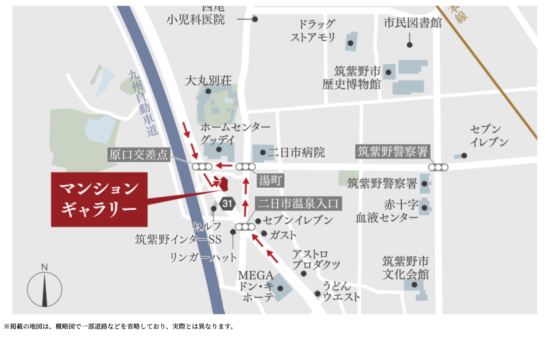 アルファステイツ太宰府五条：モデルルーム地図