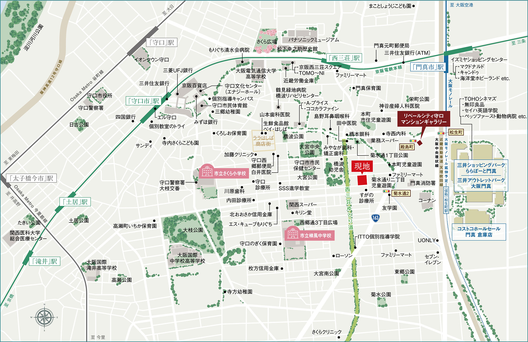 リベールシティ守口：案内図