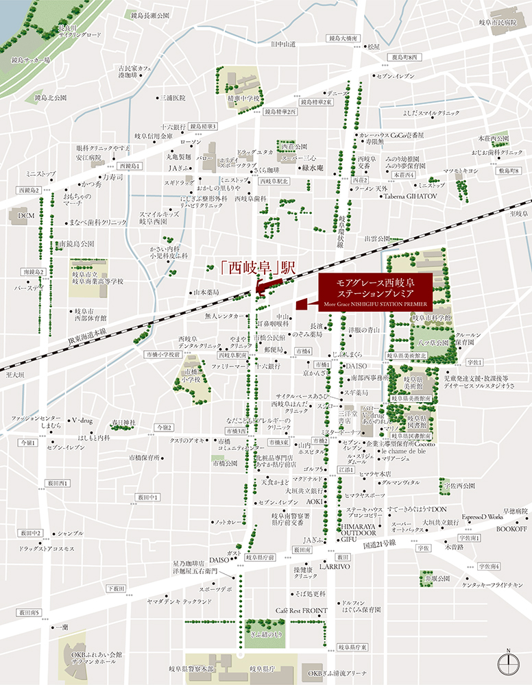モアグレース西岐阜ステーションプレミア：案内図