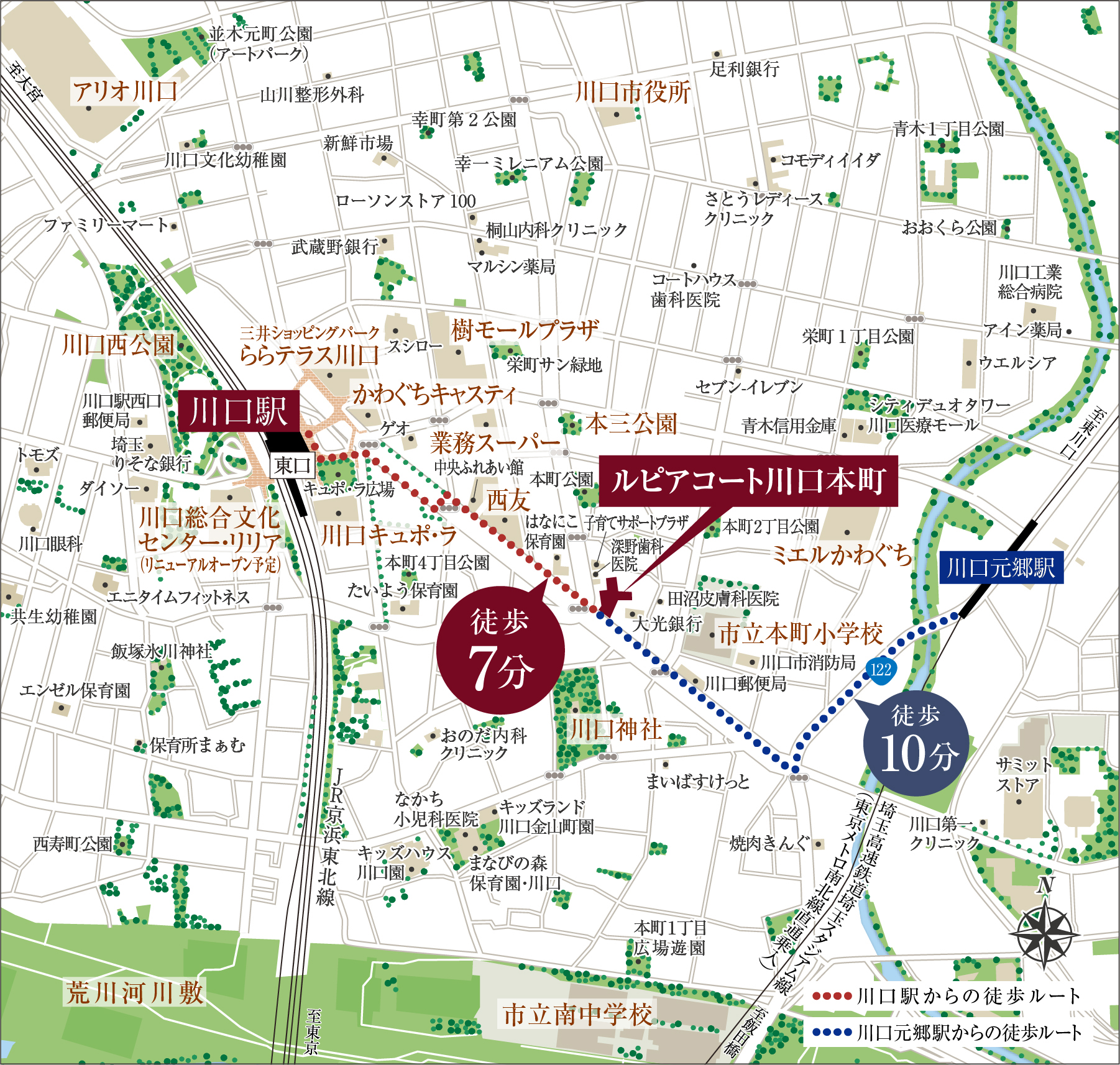 ルピアコート川口本町：案内図