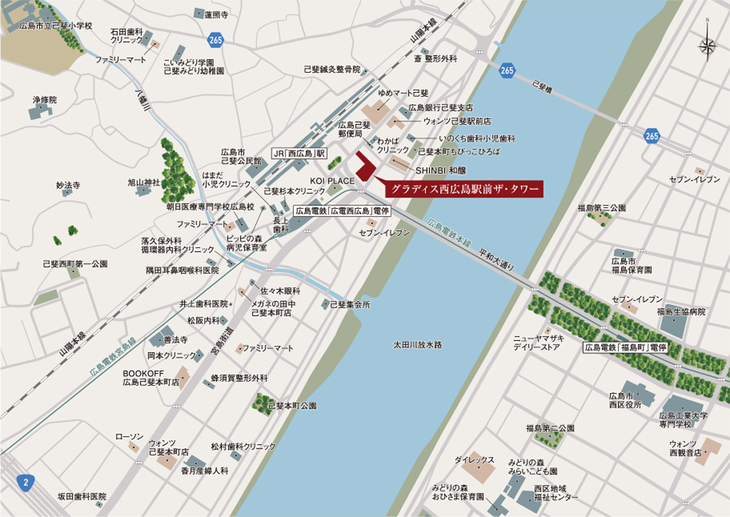 グラディス西広島駅前ザ・タワー：案内図