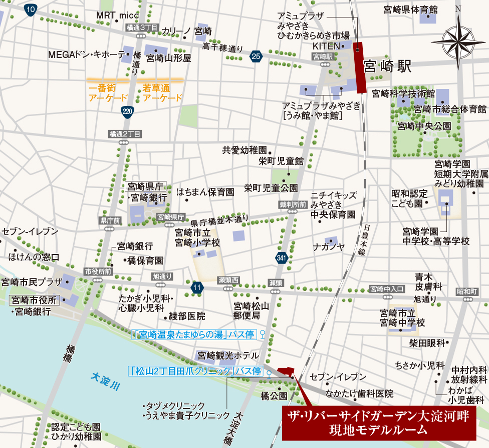 ザ・リバーサイドガーデン大淀河畔：案内図