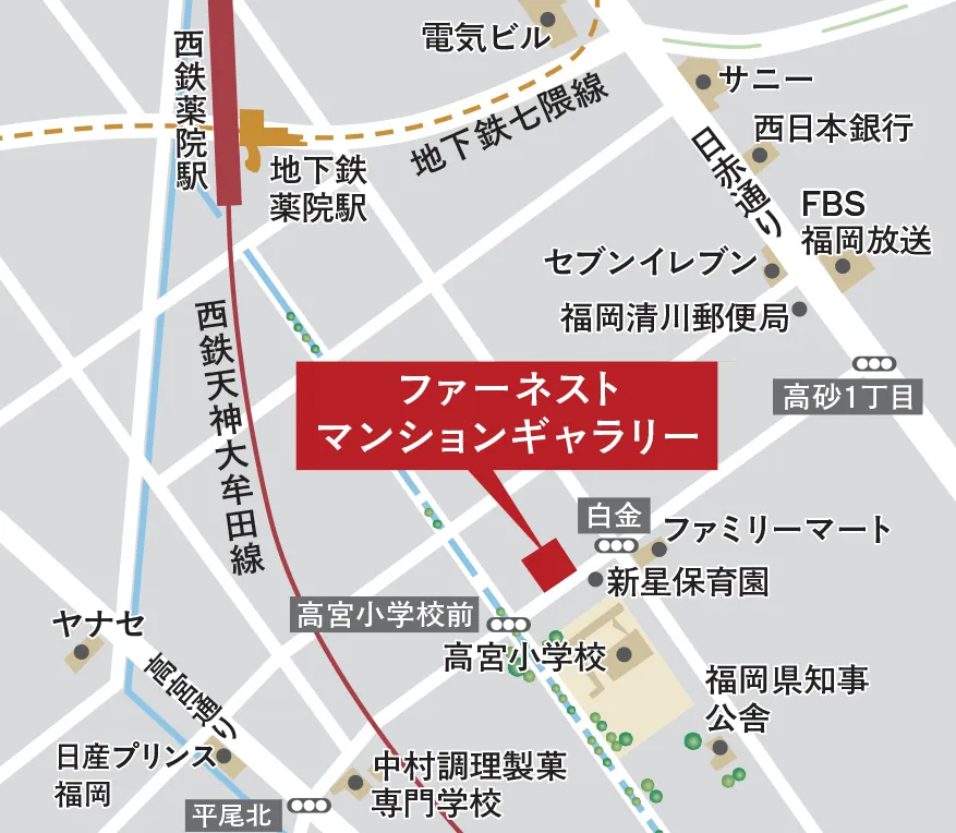 ファーネスト井尻ルシエEAST/WEST：モデルルーム地図
