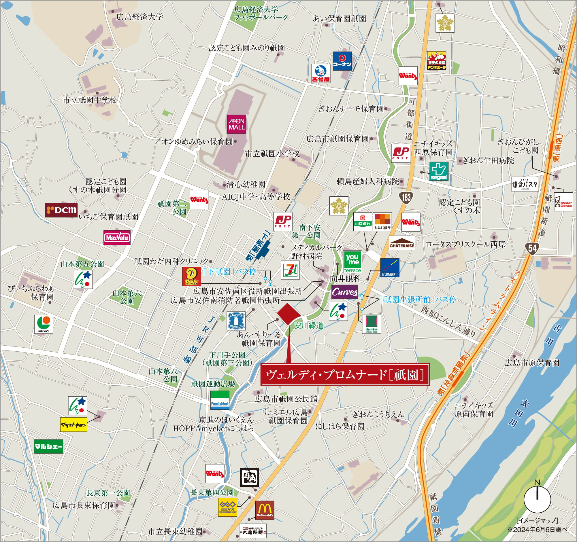 ヴェルディ・プロムナード［祇園］：案内図