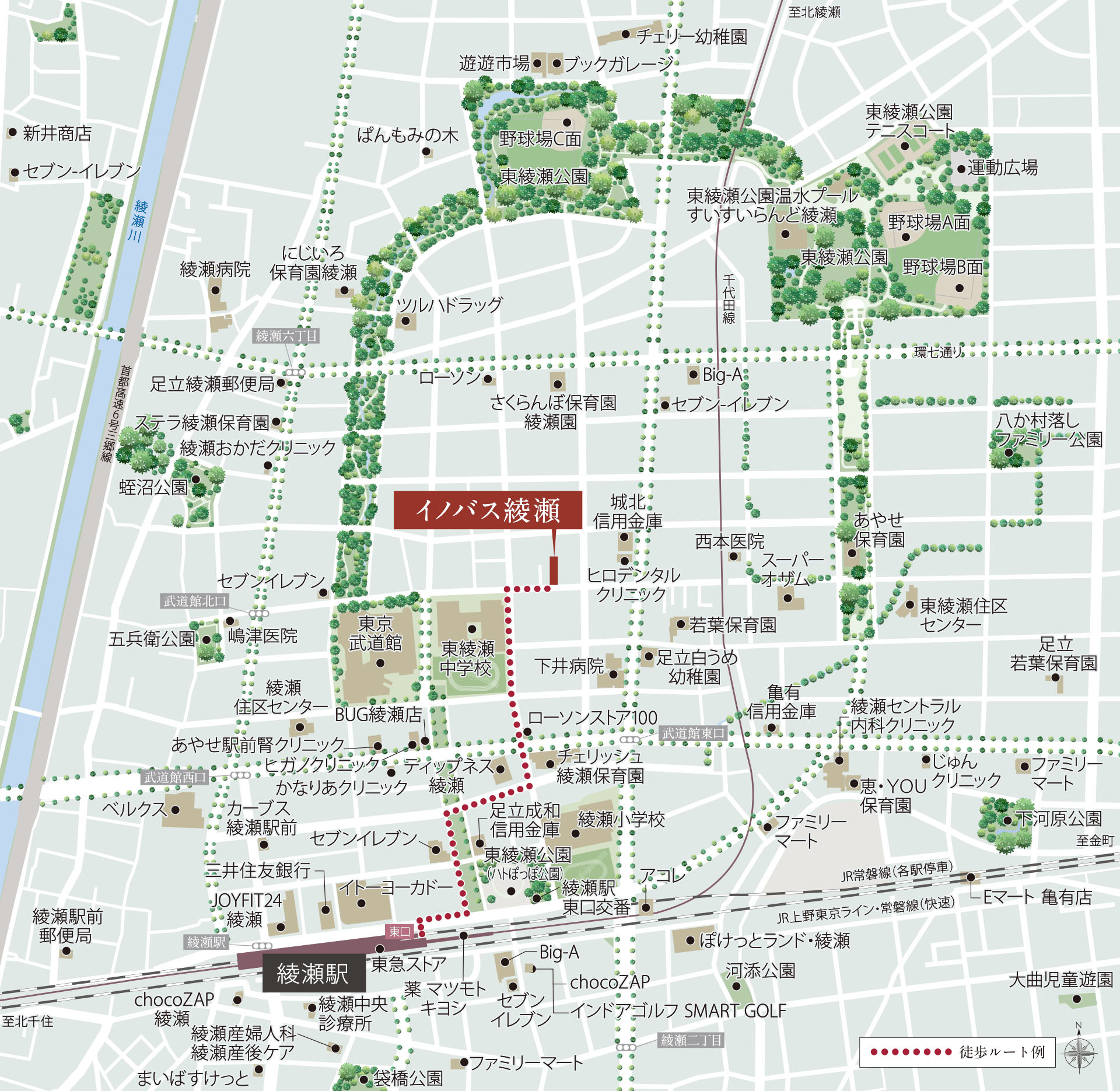 イノバス綾瀬：案内図