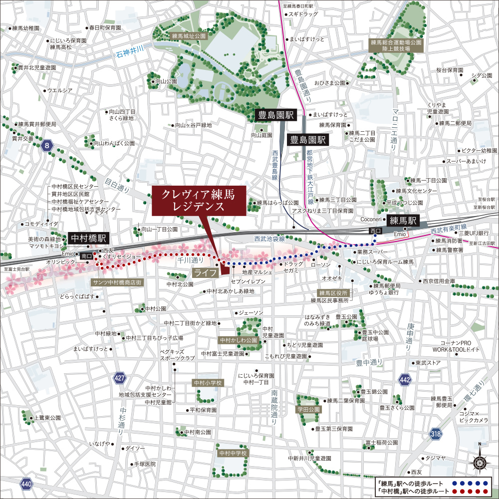 クレヴィア練馬レジデンス：案内図