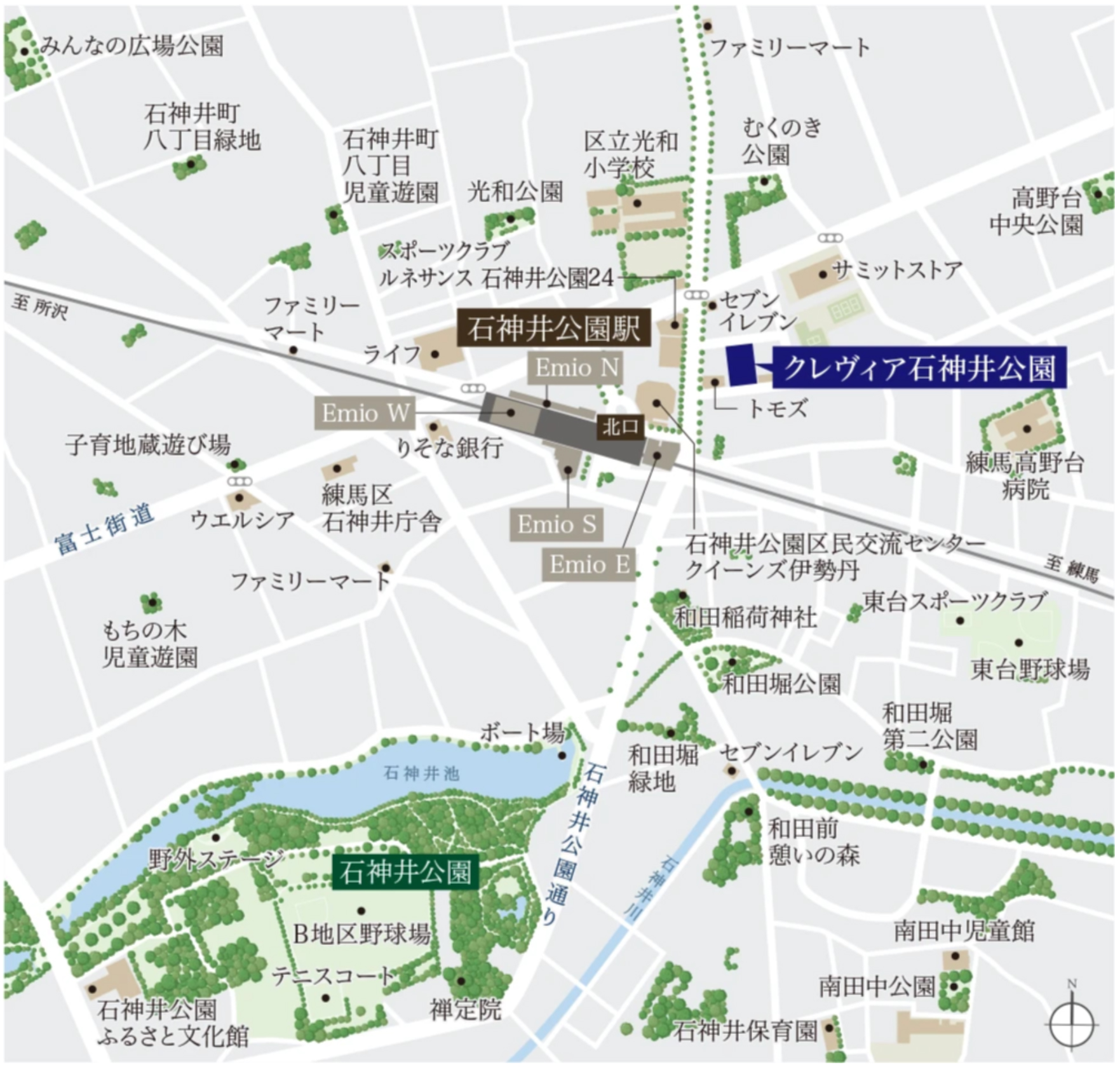 クレヴィア石神井公園：案内図