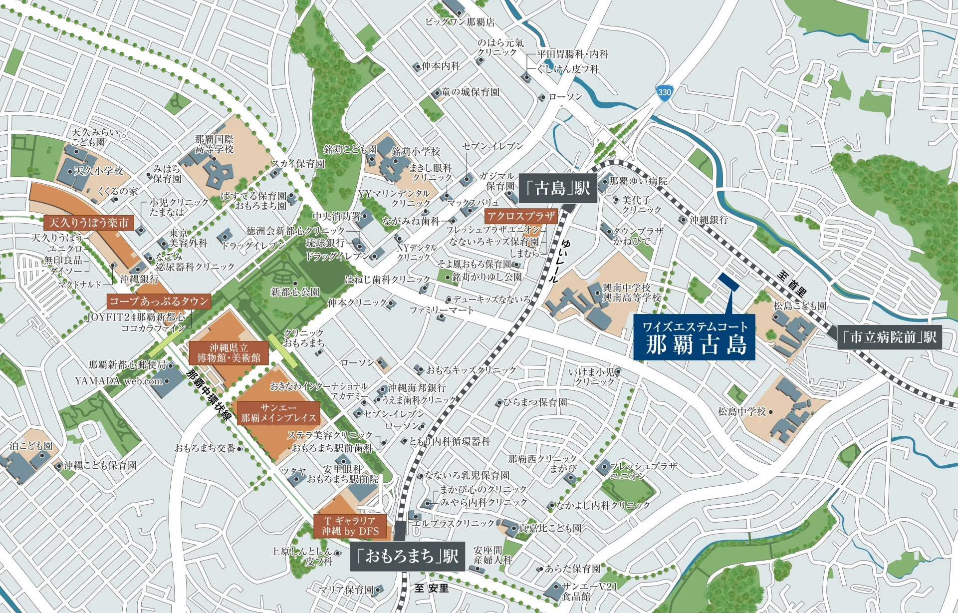 ワイズエステムコート那覇古島：案内図