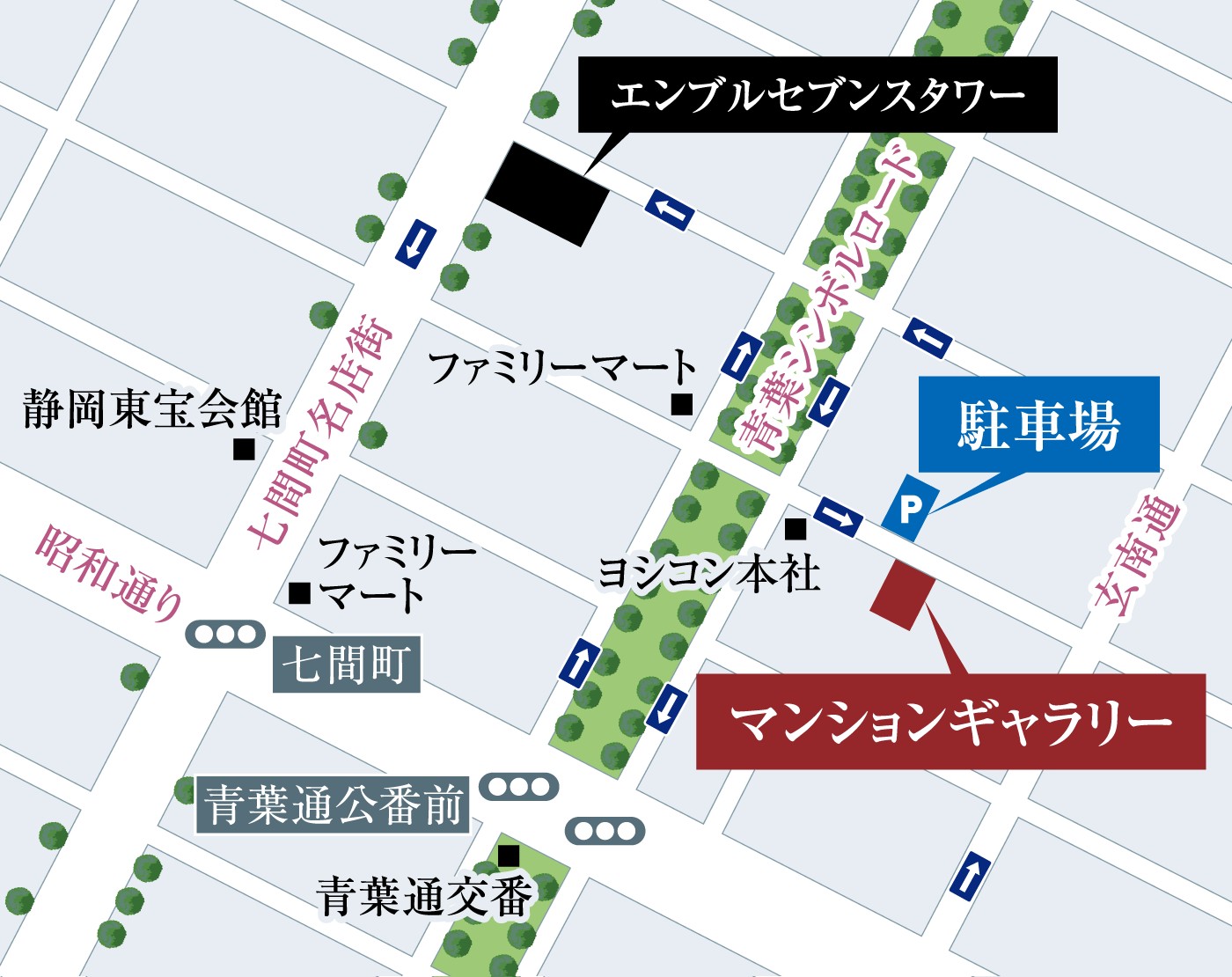 エンブルセブンスタワー：モデルルーム地図