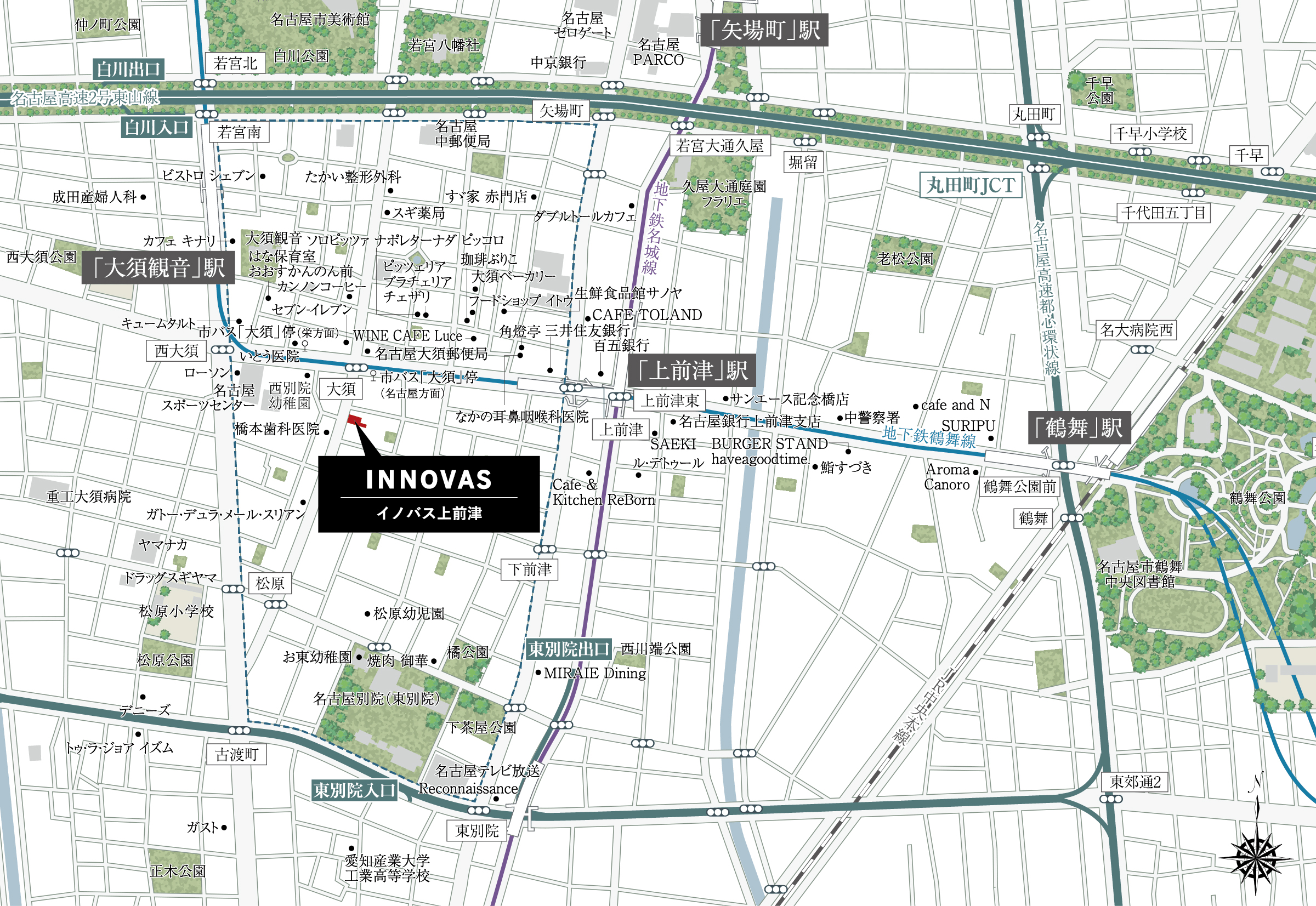 イノバス上前津：案内図