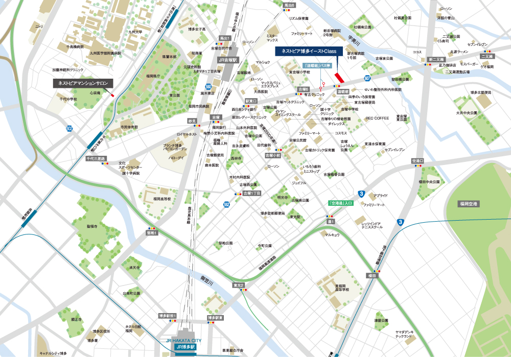 ネストピア博多イーストClass：案内図
