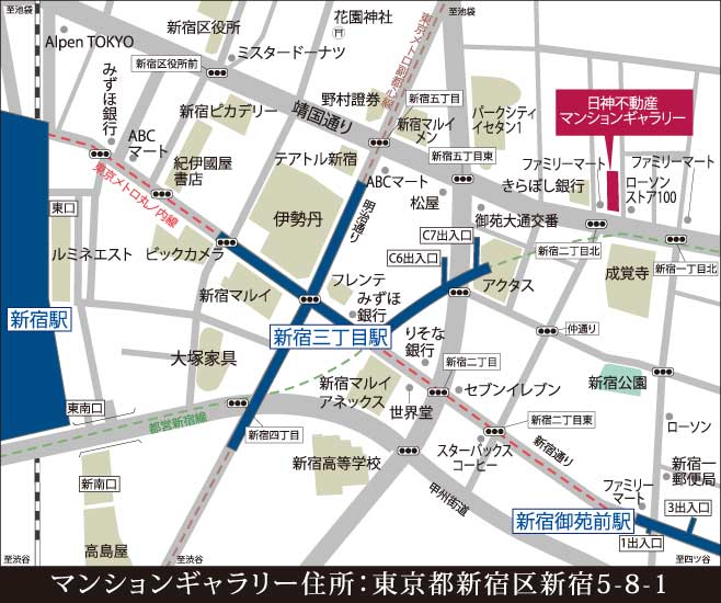 パレステージ北千住II：モデルルーム地図