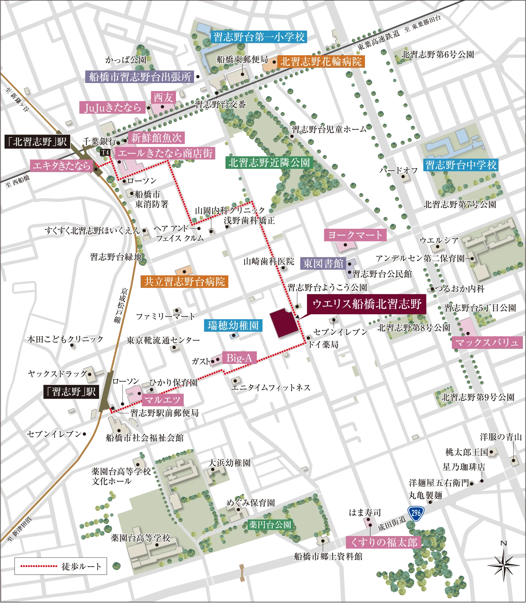 ウエリス船橋北習志野：案内図