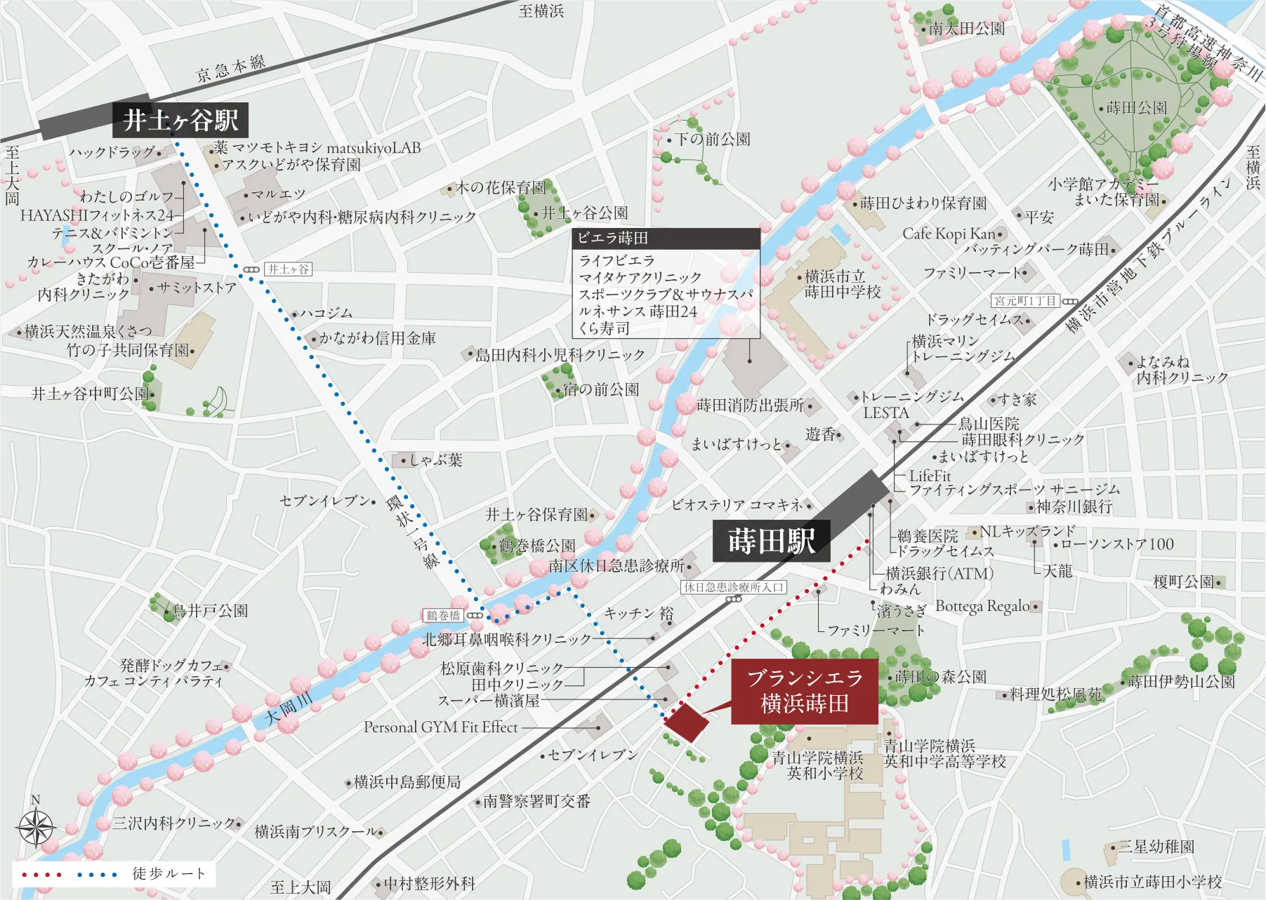 ブランシエラ横浜蒔田：案内図