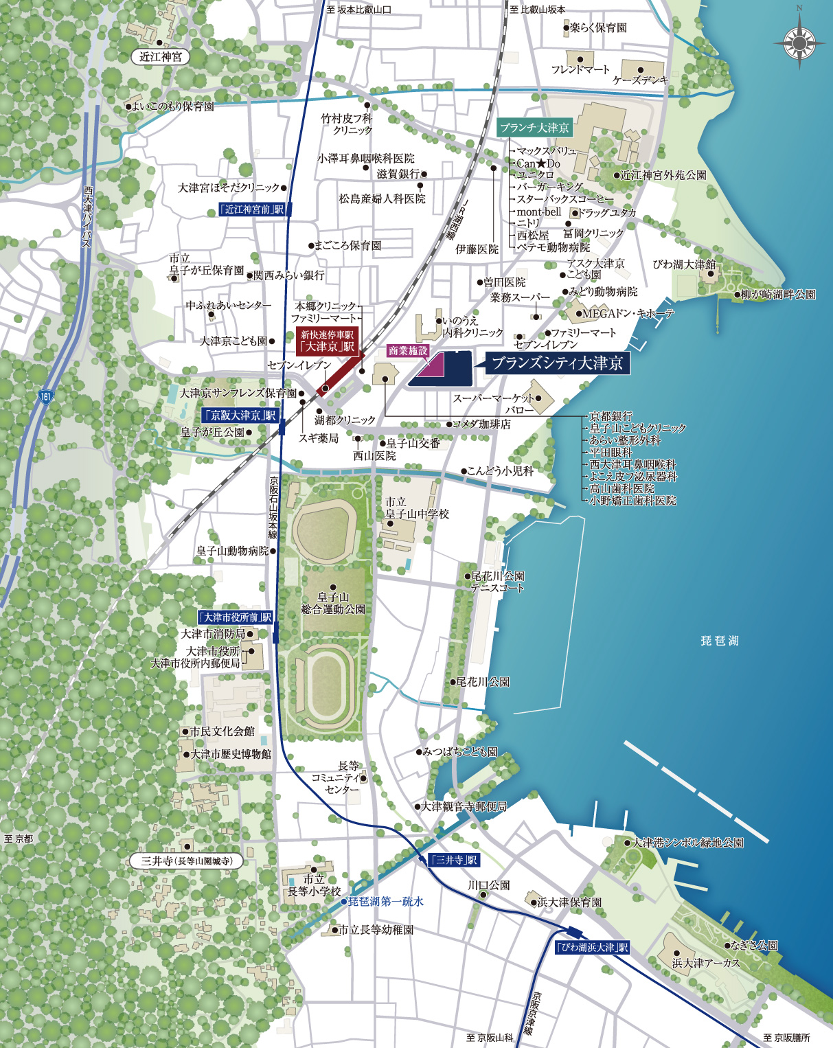 ブランズシティ大津京：案内図