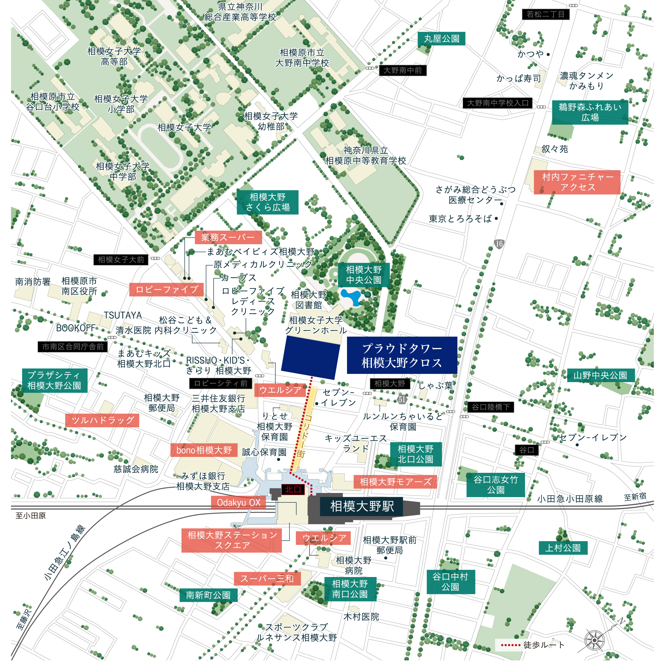 プラウドタワー相模大野クロス ( 第4期 3次 )：案内図