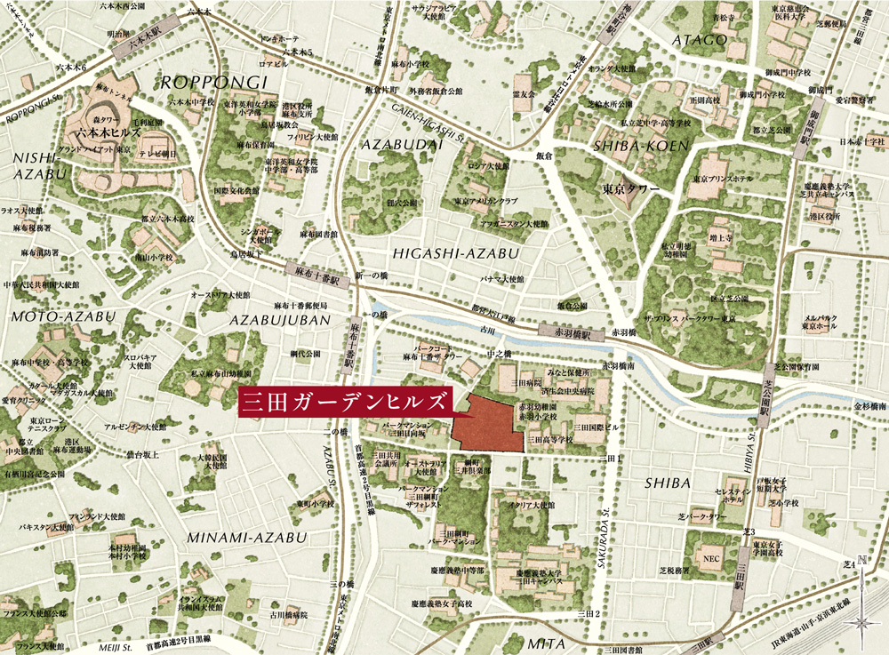 三田ガーデンヒルズ：案内図