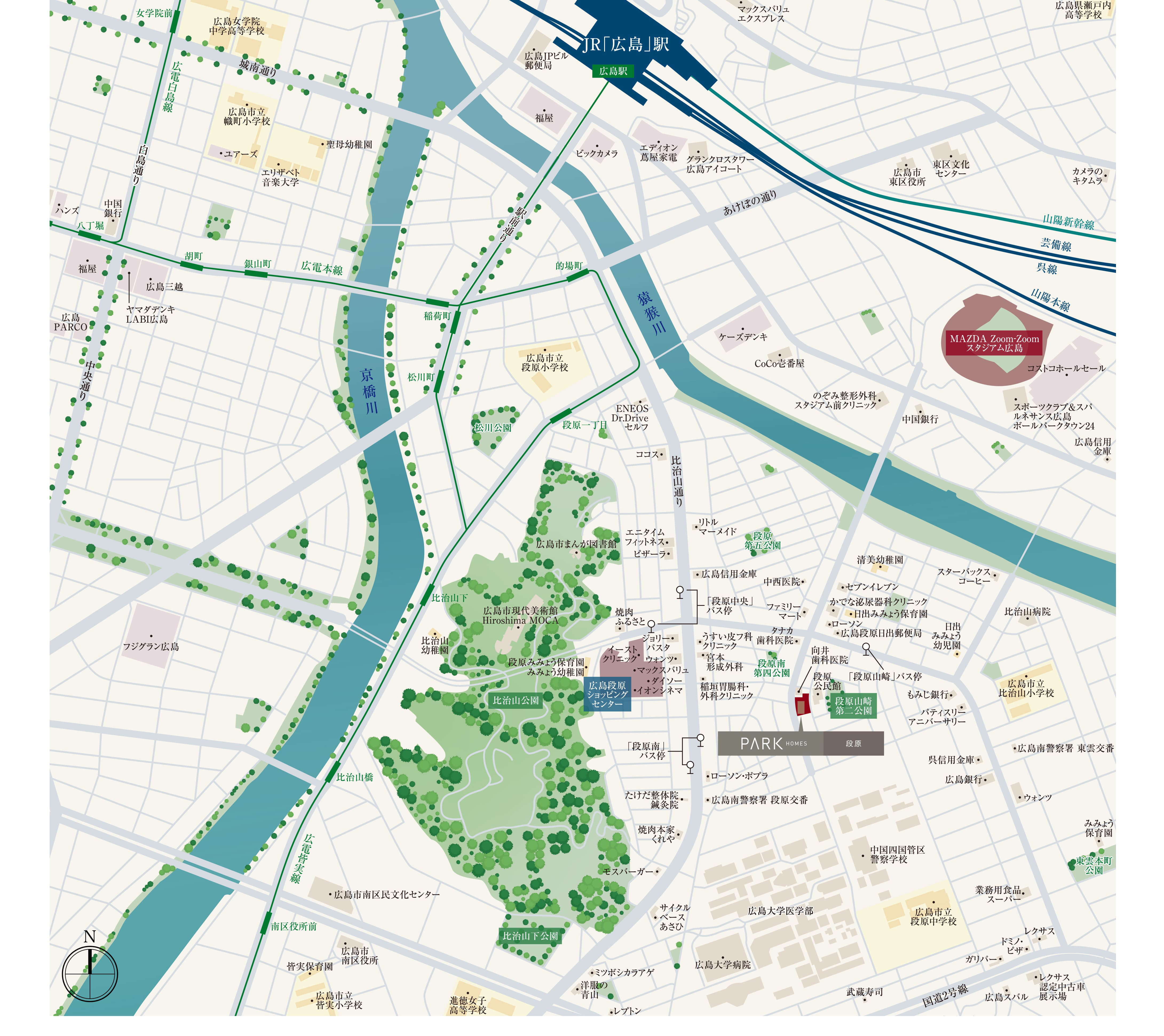 パークホームズ段原：案内図