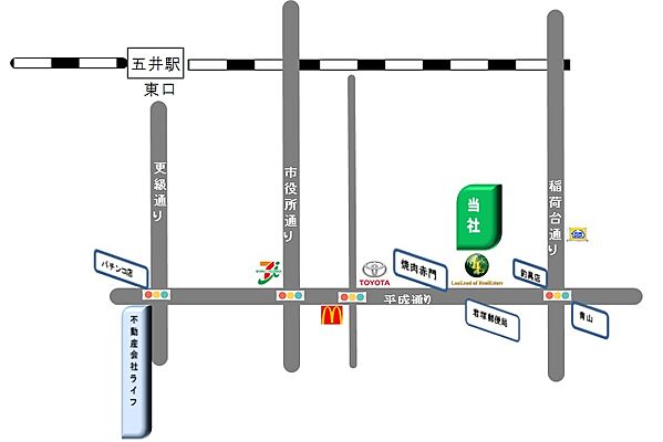 ランリード株式会社の周辺地図