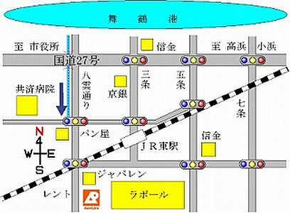 レントライフ舞鶴店 大和不動産有限会社の周辺地図