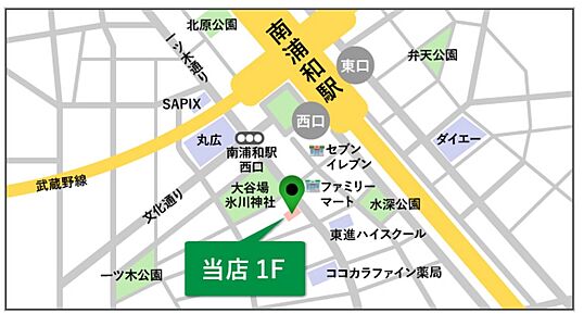 株式会社タウンハウジング埼玉　南浦和店の周辺地図