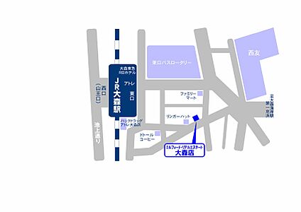 株式会社ミルフォード・リアルエステート 大森店の周辺地図