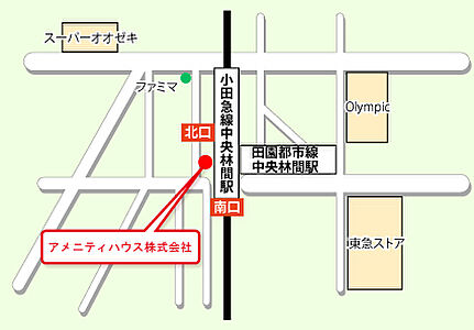 アメニティハウス株式会社の周辺地図