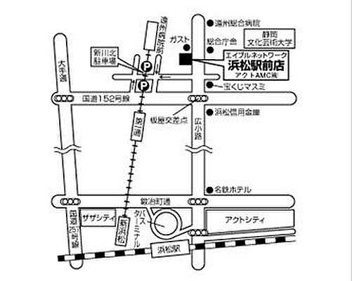 エイブルネットワーク浜松駅前店 住まいLOVE不動産株式会社の周辺地図