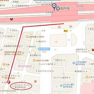 株式会社ワイエス・ホーム 高円寺南口店の周辺地図