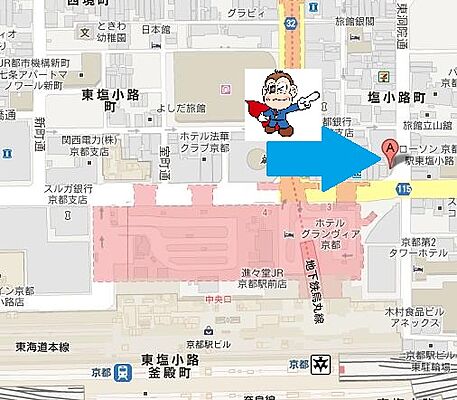 株式会社ALIVE賃貸住宅サービス FC京都駅前店の周辺地図
