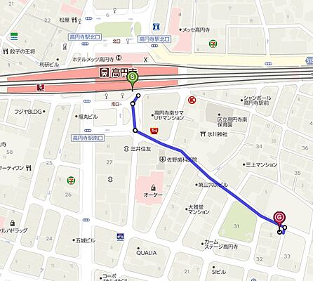 アムティック株式会社 杉並支店の周辺地図