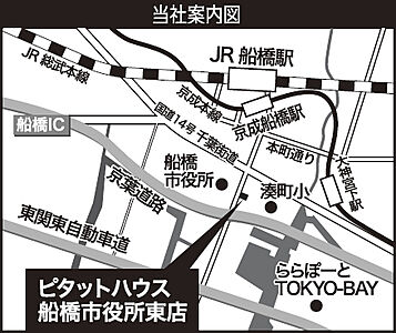 ピタットハウス船橋市役所東店　株式会社みんなの家の周辺地図