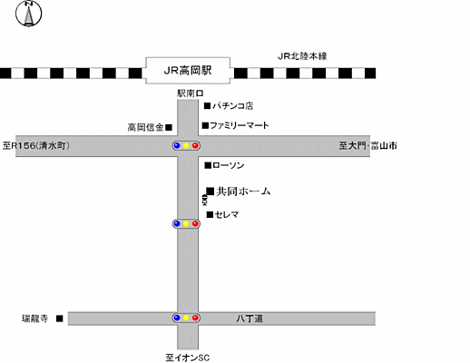 共同ホームの周辺地図