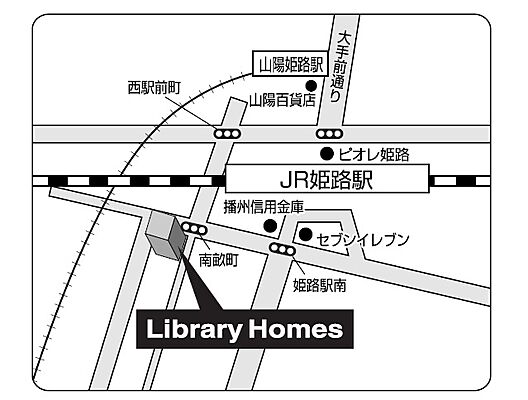 株式会社Library Homesの周辺地図