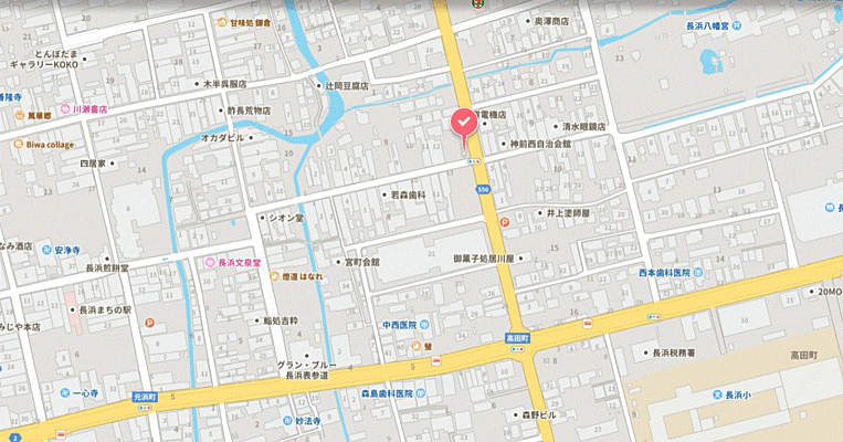 ミニミニFC長浜店　株式会社フレンドハウスの周辺地図