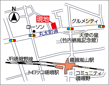 嵯峨建設の周辺地図