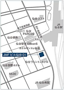 株式会社深考全幸 仙台オフィスの周辺地図