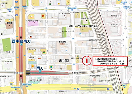 大阪不動産販売株式会社の周辺地図