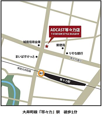 株式会社アドキャスト　等々力支店の周辺地図